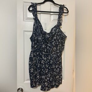 Floral Navy Women's Romper